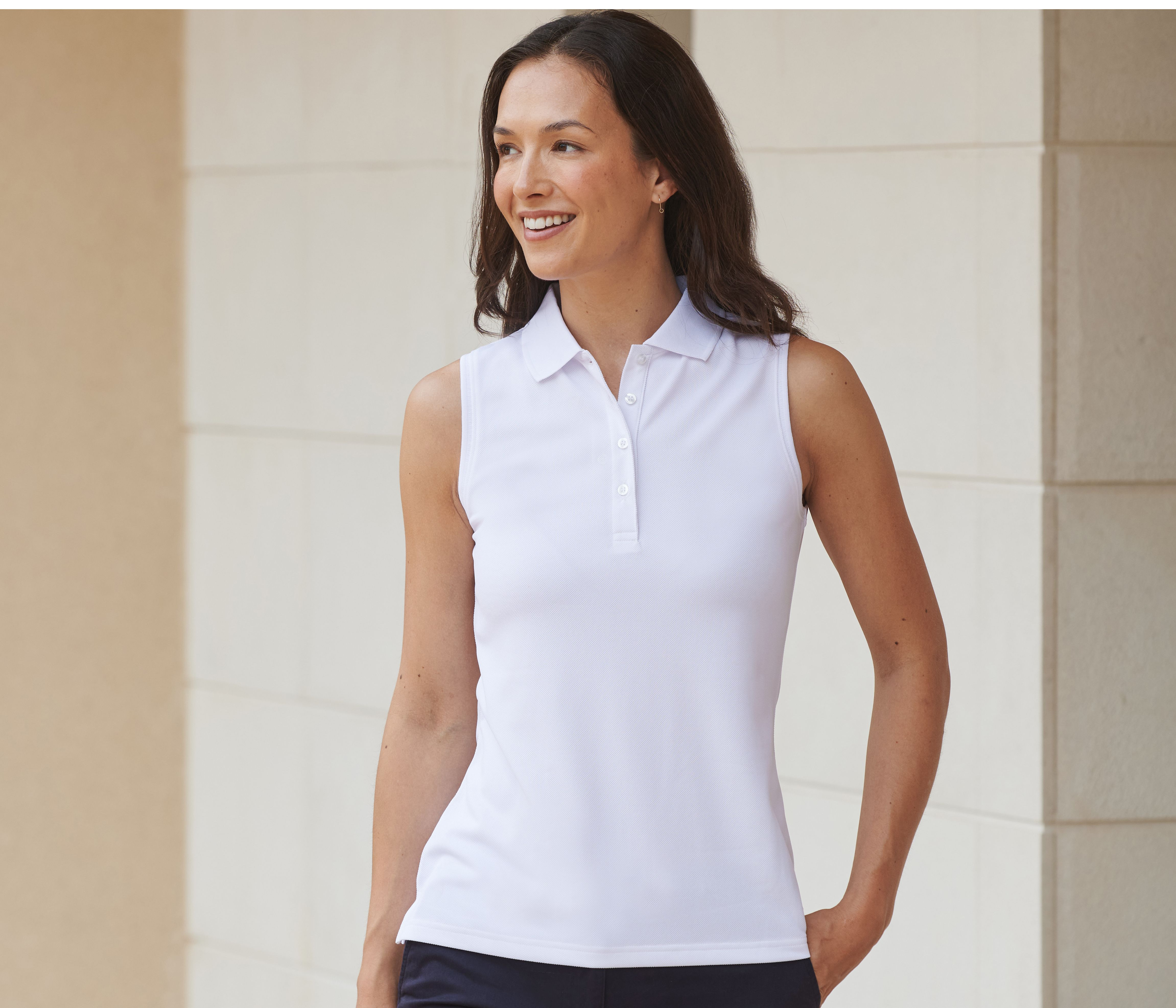 LADIES' SLEEVELESS COOLPLUS® POLO SHIRT