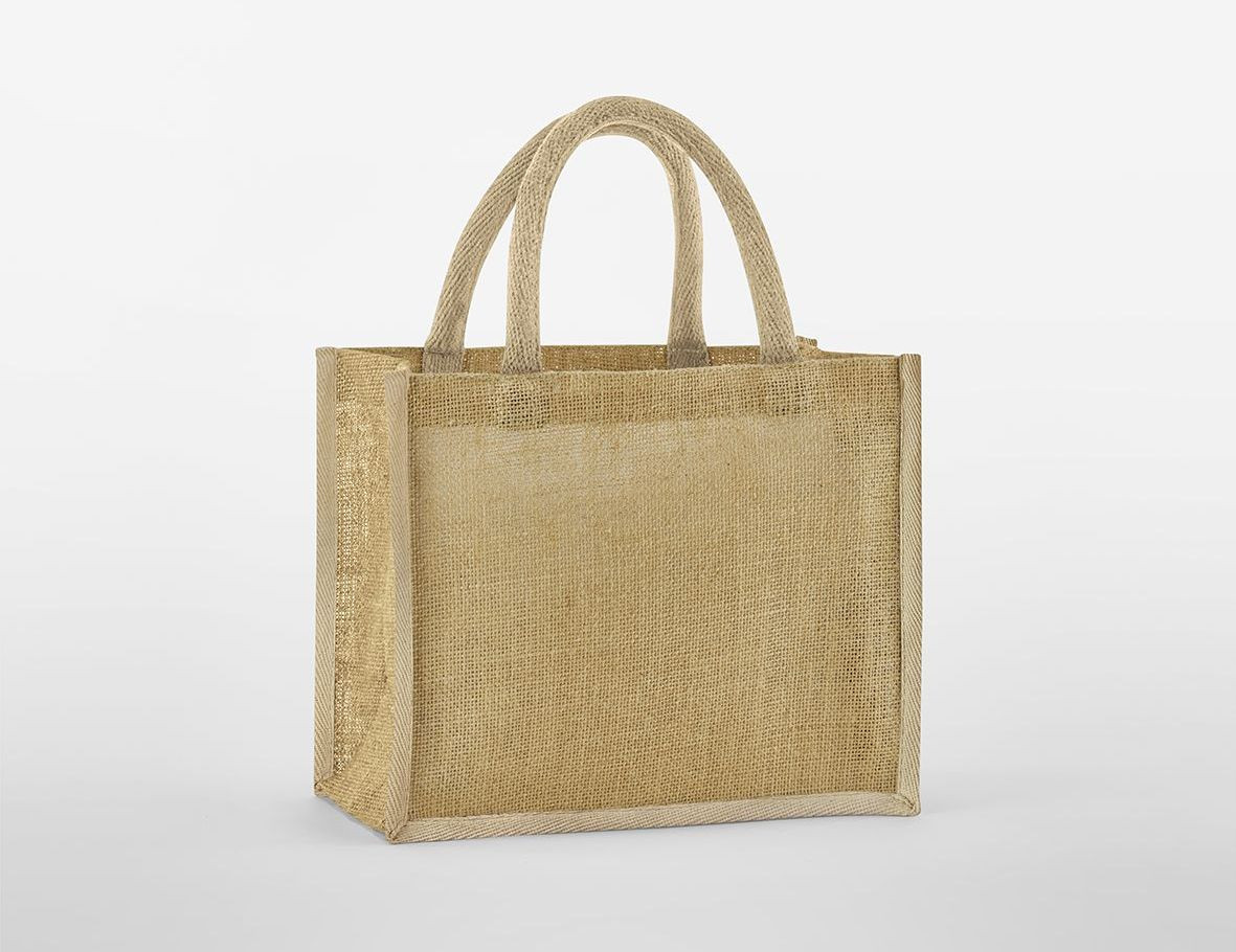 NATURAL STARCHED JUTE MIDI TOTE